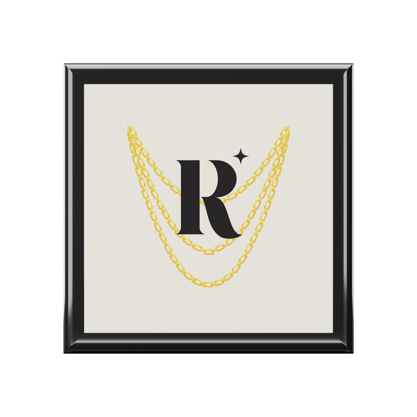 Elegant Jewelry Box with Gold Chain Design - Perfect for Gifts and Personal Use