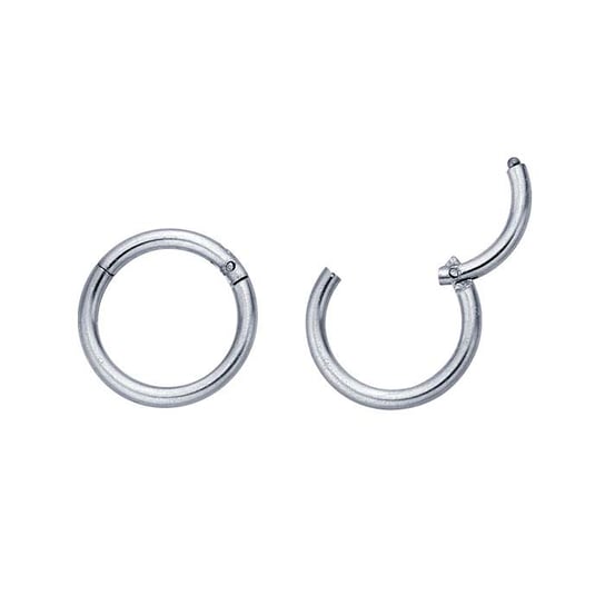 Stainless Steel Hinged Endless Hoop Earrings