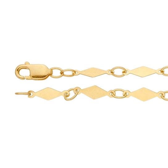 14K Yellow Gold 3mm Diamond-Link Chain