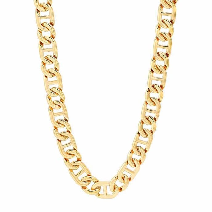 Gold-Plated Stainless Steel 11mm Mariner Chain