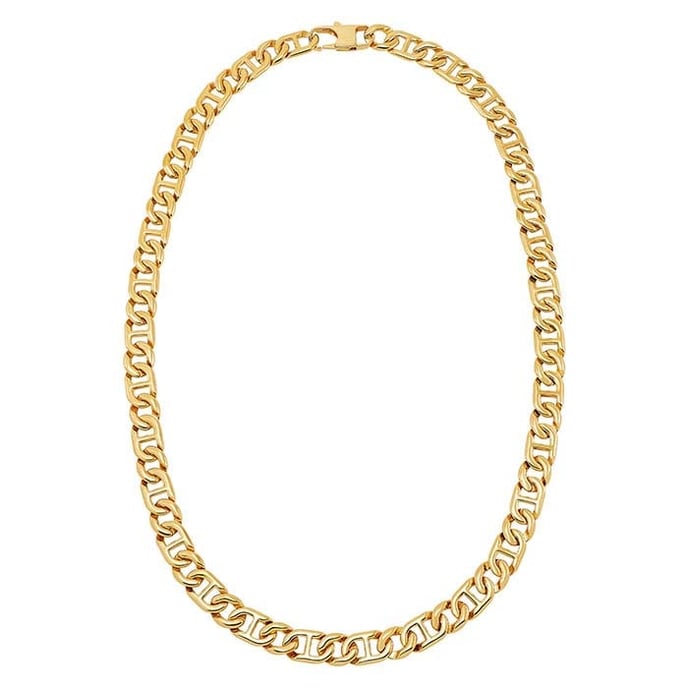 Gold-Plated Stainless Steel 11mm Mariner Chain