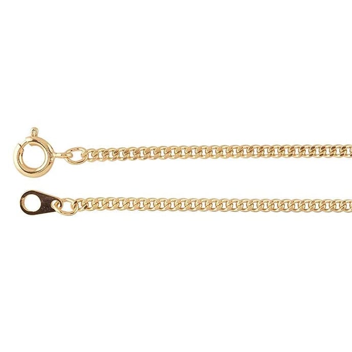 Stainless Steel Yellow Gold-Plated 2mm Diamond-Cut Curb Chain