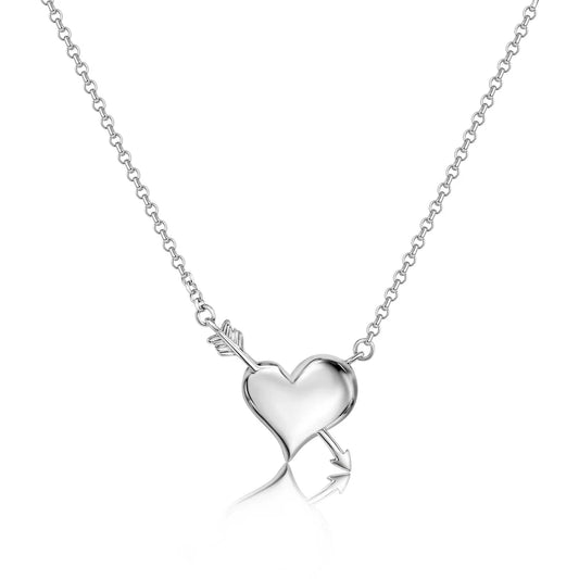 Silver Valentine Heart Necklace Pendant