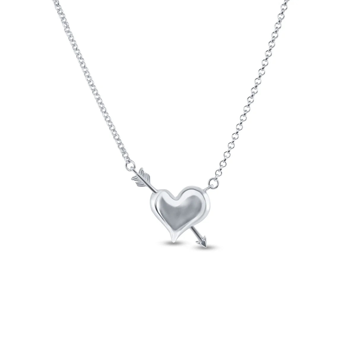 Silver Valentine Heart Necklace Pendant