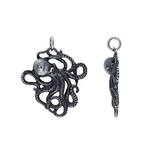 Sterling Silver Octopus Pendant